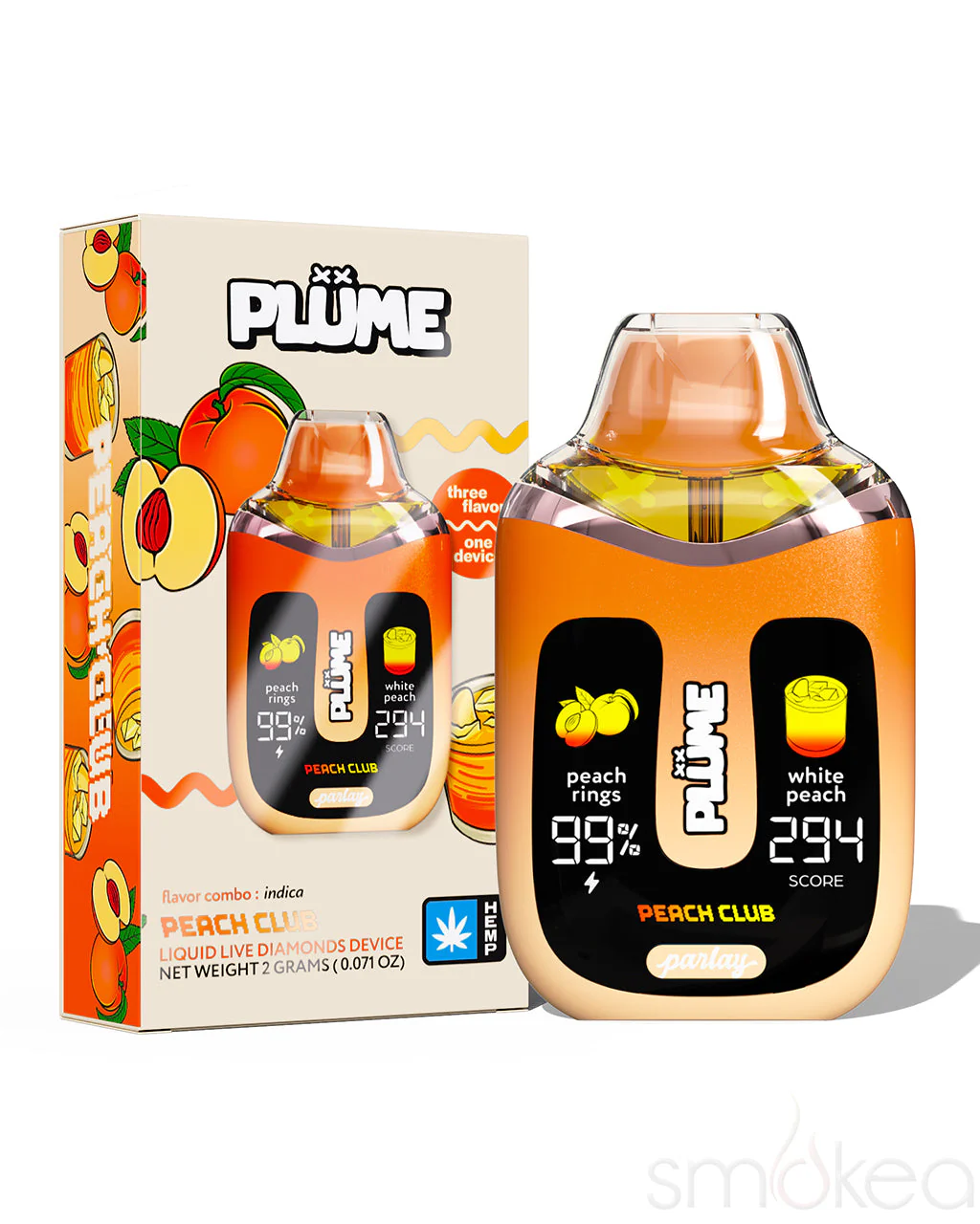 peachclub_1400x Discover Plume 2g Peach Club, a 2-gram disposable device featuring sweet, fruit-forward peach flavors. Adult-restricted product.