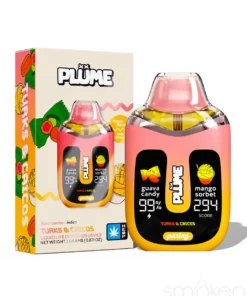 Discover Plume 2g Turks & Caicos, a 2-gram disposable device with tropical, sweet, fruit-forward flavors. Adult-restricted product; informational only.